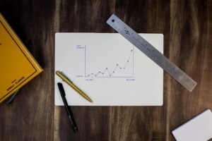 Laptop mit Finanzdashboard